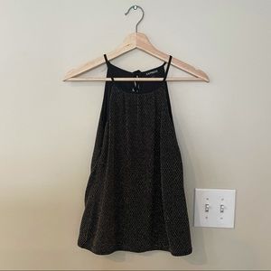 Express Small tank top in black and gold